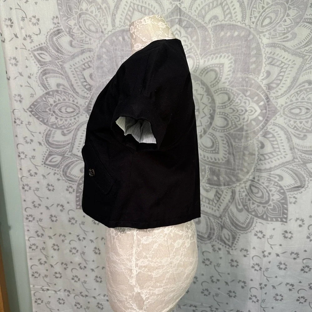 Euc $78 Martin & + And Osa Suit Coat Jacket Blazer Black Short Cuff Sleeve 2 XS - Picture 2 of 14